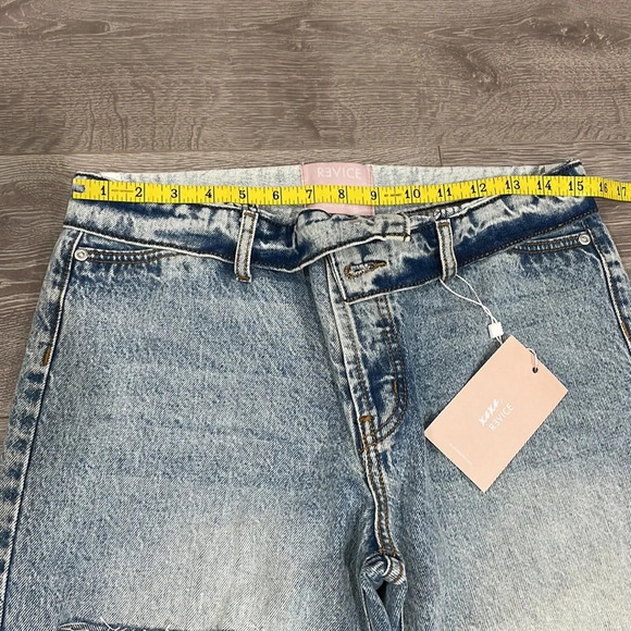 NWT Revice Mixtape / 2000’s Fold Over Waist Stone Washed Denim Jeans 29 - Picture 5 of 16
